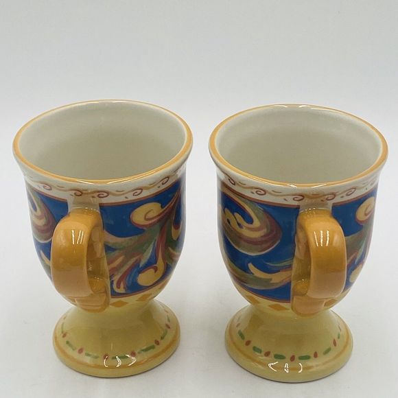 Pfaltzgraff Villa Della Luna Coffee / Tea Mug Set of 2 Jana Kolpen Mary Tiegreen - Picture 4 of 11